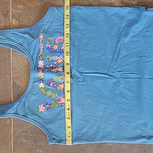 Women's Van's Tank Top Size Small Blue with Tropical Floral Print NWOT ZB - Picture 3 of 7